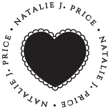 Fancy Heart Return Address Embosser