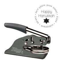 Happy Hanukkah Return Address Embosser