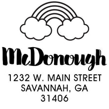 Rainbow Return Address Stamp