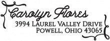 Carolyn Rectangle Personalized Self Inking Return Address Stamp