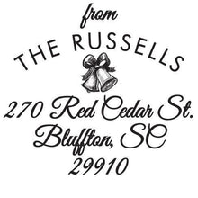 Holiday Personalized Self-inking Round Return Address Stamp