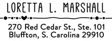 Loretta Rectangle Personalized Self Inking Return Address Stamp