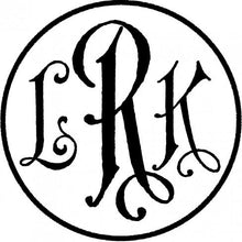 Antique Roman Personalized Self Inking Round Monogram Stamp