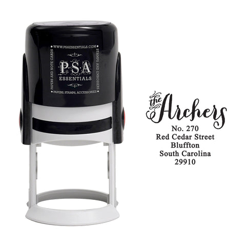 Round PSA Essentials Personalized Self-Inking Return Address Stamp
