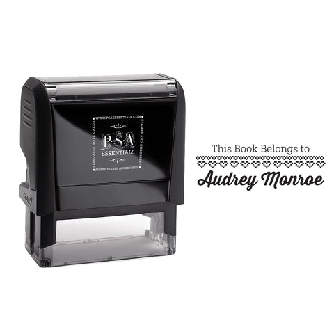Rectangle PSA Essentials Personalized Self-Inking Return Address Stamp Black
