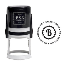 Baker Personalized Self Inking Round Return Address Stamp