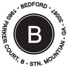 Bedford Personalized Self-inking Round Return Address Stamp on Envelope
