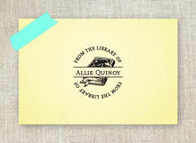 Book Personalized Self-inking Round Stamp on Paper