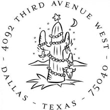 Cactus Return Address Stamp Design