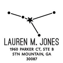 Cancer Constellation Personalized Self Inking Round Return Address Stamp