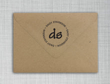 Daisy Personalized Self Inking Round Monogram Stamp on envelope