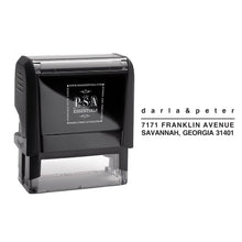 Rectangle PSA Essentials Personalized Self-Inking Return Address Stamp Black