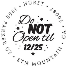 Do Not Open Return Address Stamp