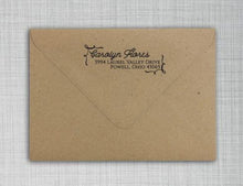 Carolyn Rectangle Personalized Self Inking Return Address Stamp on Envelope