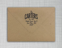 Caleb Personalized Self-inking Round Return Address Stamp on Envelope