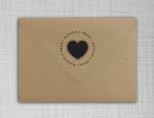 Fancy Personalized Self-inking Round Return Address Stamp on Envelope