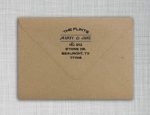 Flint Personalized Self-inking Round Return Address Stamp on Envelope