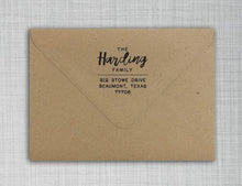 Harding Personalized Self-inking Round Return Address Stamp on Envelope
