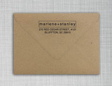 Marlene Rectangle Personalized Self Inking Return Address Stamp on Envelope