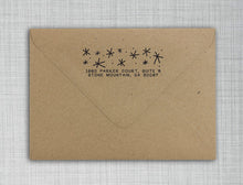 Starry Night Rectangle Personalized Self Inking Return Address Stamp on Envelope