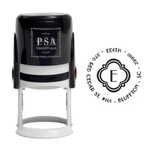 Edith Personalized Self Inking Round Return Address Stamp