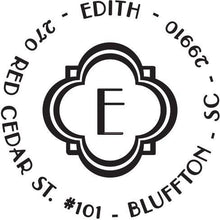 Edith Personalized Self-inking Round Return Address Stamp on Envelope