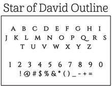 Star of David Outline Return Address Stamp