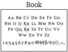 Book Personalized Self-inking Round Stamp Font