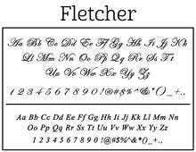 Fletcher Rectangle Personalized Self Inking Return Address Stamp font 