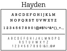 Hayden Personalized Self-inking Round Return Address Stamp Fonts