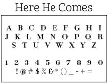 Here He Comes Personalized Self-inking Round Return Address Stamp Font