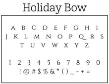 Holiday Personalized Self-inking Round Return Address Stamp Font