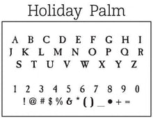 Holiday Personalized Self-inking Round Return Address Stamp on Envelope