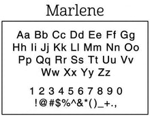 Marlene Rectangle Personalized Self Inking Return Address Stamp font 