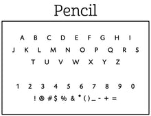 Pencil Personalized Self-inking Round Return Address Stamp Font