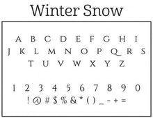 Winter Personalized Self-inking Round Return Address Stamp Font