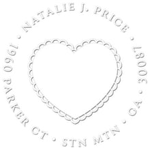Fancy Heart Return Address Embosser