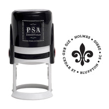 Fleur de Lis Return Address Stamp