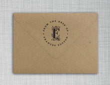 Frances Personalized Self-inking Round Return Address Stamp on Envelope