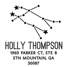 Gemini Constellation Personalized Self Inking Round Return Address Stamp