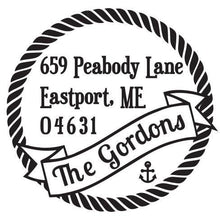 Gordon Personalized Self-inking Round Return Address Stamp on Envelope