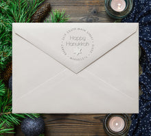 Happy Hanukkah Return Address Embosser