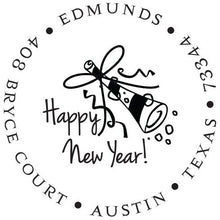 Happy New Year Return Address Stamp