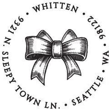 Holiday Personalized Self-inking Round Return Address Stamp