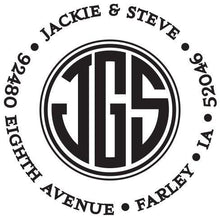 Jackie Personalized Self-inking Round Return Address Stamp