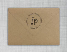 Jennifer Personalized Self-inking Round Return Address Stamp on Envelope