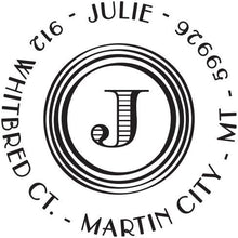 Julie Personalized Self-inking Round Return Address Stamp