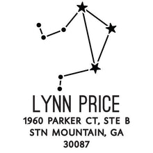 Libra Constellation Personalized Self Inking Round Return Address Stamp