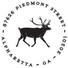 Reindeer Personalized Self-inking Round Return Address Design