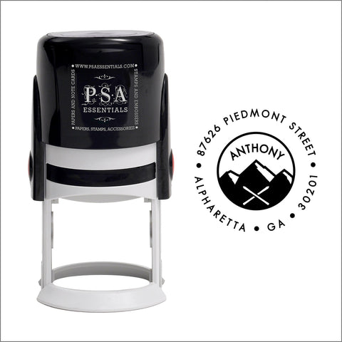 Round PSA Essentials Personalized Self-Inking Return Address Stamp